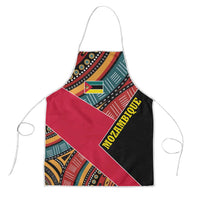 Mozambique Apron with Red Black Geometric Design and Tribal Pattern - Wonder Print Shop