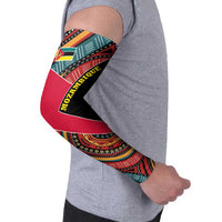 Mozambique Arm Sleeves with Red Black Geometric Design and Tribal Pattern - Wonder Print Shop