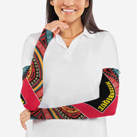 Mozambique Arm Sleeves with Red Black Geometric Design and Tribal Pattern - Wonder Print Shop