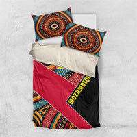 Mozambique Bedding Set with Red Black Geometric Design and Tribal Pattern - Wonder Print Shop