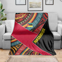 Mozambique Blanket with Red Black Geometric Design and Tribal Pattern - Wonder Print Shop