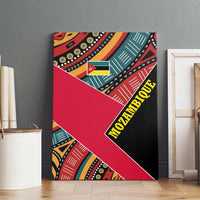Mozambique Canvas Wall Art with Red Black Geometric Design and Tribal Pattern - Wonder Print Shop