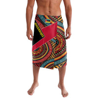 Mozambique Lavalava with Red Black Geometric Design and Tribal Pattern - Wonder Print Shop