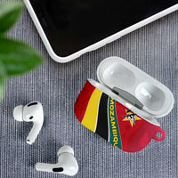 Mozambique AirPods Case with Red Yellow Green Wave Design and National Emblem - Wonder Print Shop