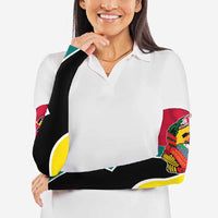 Mozambique Arm Sleeves with Red Yellow Green Wave Design and National Emblem - Wonder Print Shop