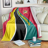 Mozambique Blanket with Red Yellow Green Wave Design and National Emblem - Wonder Print Shop