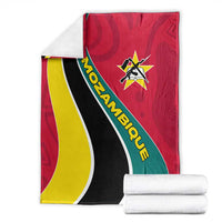 Mozambique Blanket with Red Yellow Green Wave Design and National Emblem - Wonder Print Shop