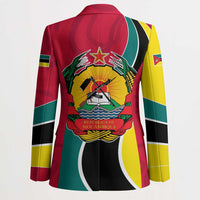 Mozambique Blazer with Red Yellow Green Wave Design and National Emblem - Wonder Print Shop