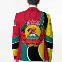 Mozambique Blazer with Red Yellow Green Wave Design and National Emblem - Wonder Print Shop