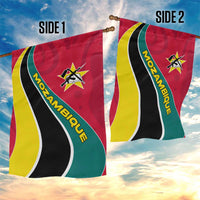 Mozambique Garden Flag with Red Yellow Green Wave Design and National Emblem - Wonder Print Shop