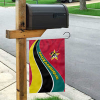 Mozambique Garden Flag with Red Yellow Green Wave Design and National Emblem - Wonder Print Shop