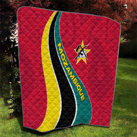 Mozambique Quilt with Red Yellow Green Wave Design and National Emblem - Wonder Print Shop