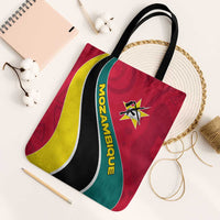 Mozambique Tote Bag with Red Yellow Green Wave Design and National Emblem - Wonder Print Shop