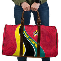 Mozambique Travel Bag with Red Yellow Green Wave Design and National Emblem - Wonder Print Shop