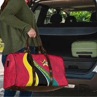 Mozambique Travel Bag with Red Yellow Green Wave Design and National Emblem - Wonder Print Shop