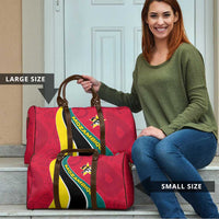 Mozambique Travel Bag with Red Yellow Green Wave Design and National Emblem - Wonder Print Shop