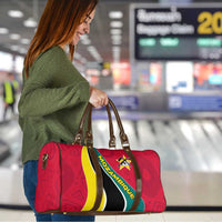 Mozambique Travel Bag with Red Yellow Green Wave Design and National Emblem - Wonder Print Shop