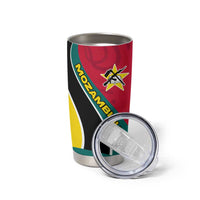 Mozambique Tumbler Cup with Red Yellow Green Wave Design and National Emblem - Wonder Print Shop