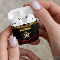 Mozambique AirPods Case with Black Red Tribal Design and National Map Pattern - Wonder Print Shop