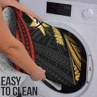 Mozambique Bathroom Set with Black Red Tribal Design and National Map Pattern - Wonder Print Shop