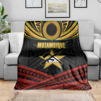 Mozambique Blanket with Black Red Tribal Design and National Map Pattern - Wonder Print Shop