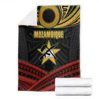 Mozambique Blanket with Black Red Tribal Design and National Map Pattern - Wonder Print Shop