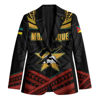 Mozambique Blazer with Black Red Tribal Design and National Map Pattern - Wonder Print Shop