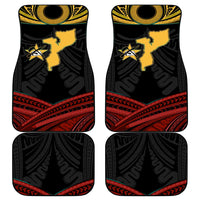 Mozambique Car Mats with Black Red Tribal Design and National Map Pattern - Wonder Print Shop