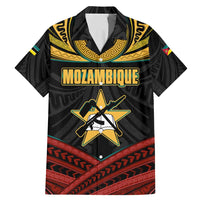 Mozambique Family Matching Mermaid Dress and Hawaiian Shirt with Black Red Tribal Design and National Map Pattern - Wonder Print Shop