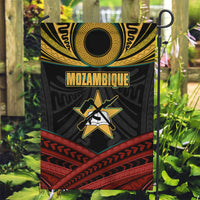 Mozambique Garden Flag with Black Red Tribal Design and National Map Pattern - Wonder Print Shop