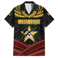 Mozambique Hawaiian Shirt with Black Red Tribal Design and National Map Pattern - Wonder Print Shop