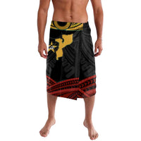 Mozambique Lavalava with Black Red Tribal Design and National Map Pattern - Wonder Print Shop