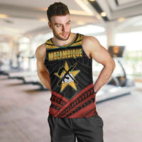 Mozambique Men Tank Top with Black Red Tribal Design and National Map Pattern - Wonder Print Shop