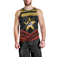 Mozambique Men Tank Top with Black Red Tribal Design and National Map Pattern - Wonder Print Shop