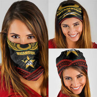 Mozambique Neck Gaiter with Black Red Tribal Design and National Map Pattern TS04