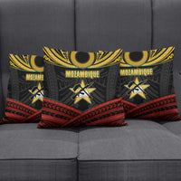 Mozambique Pillow Cover with Black Red Tribal Design and National Map Pattern - Wonder Print Shop