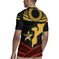 Mozambique Rugby Jersey with Black Red Tribal Design and National Map Pattern - Wonder Print Shop