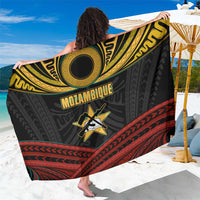 Mozambique Sarong with Black Red Tribal Design and National Map Pattern - Wonder Print Shop