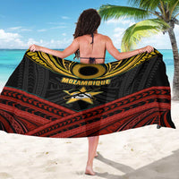 Mozambique Sarong with Black Red Tribal Design and National Map Pattern - Wonder Print Shop