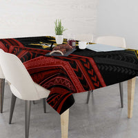 Mozambique Tablecloth with Black Red Tribal Design and National Map Pattern - Wonder Print Shop