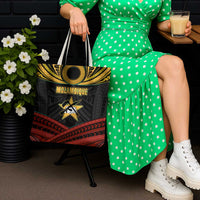 Mozambique Tote Bag with Black Red Tribal Design and National Map Pattern - Wonder Print Shop