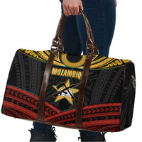 Mozambique Travel Bag with Black Red Tribal Design and National Map Pattern - Wonder Print Shop