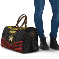 Mozambique Travel Bag with Black Red Tribal Design and National Map Pattern - Wonder Print Shop