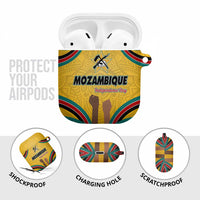 Mozambique AirPods Case with Yellow Red Green Swirl Design and Independence Day - Wonder Print Shop