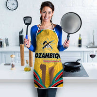 Mozambique Apron with Yellow Red Green Swirl Design and Independence Day - Wonder Print Shop