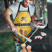 Mozambique Apron with Yellow Red Green Swirl Design and Independence Day - Wonder Print Shop