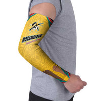 Mozambique Arm Sleeves with Yellow Red Green Swirl Design and Independence Day - Wonder Print Shop