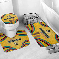 Mozambique Bathroom Set with Yellow Red Green Swirl Design and Independence Day - Wonder Print Shop