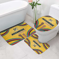 Mozambique Bathroom Set with Yellow Red Green Swirl Design and Independence Day - Wonder Print Shop
