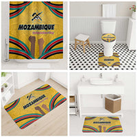 Mozambique Bathroom Set with Yellow Red Green Swirl Design and Independence Day - Wonder Print Shop